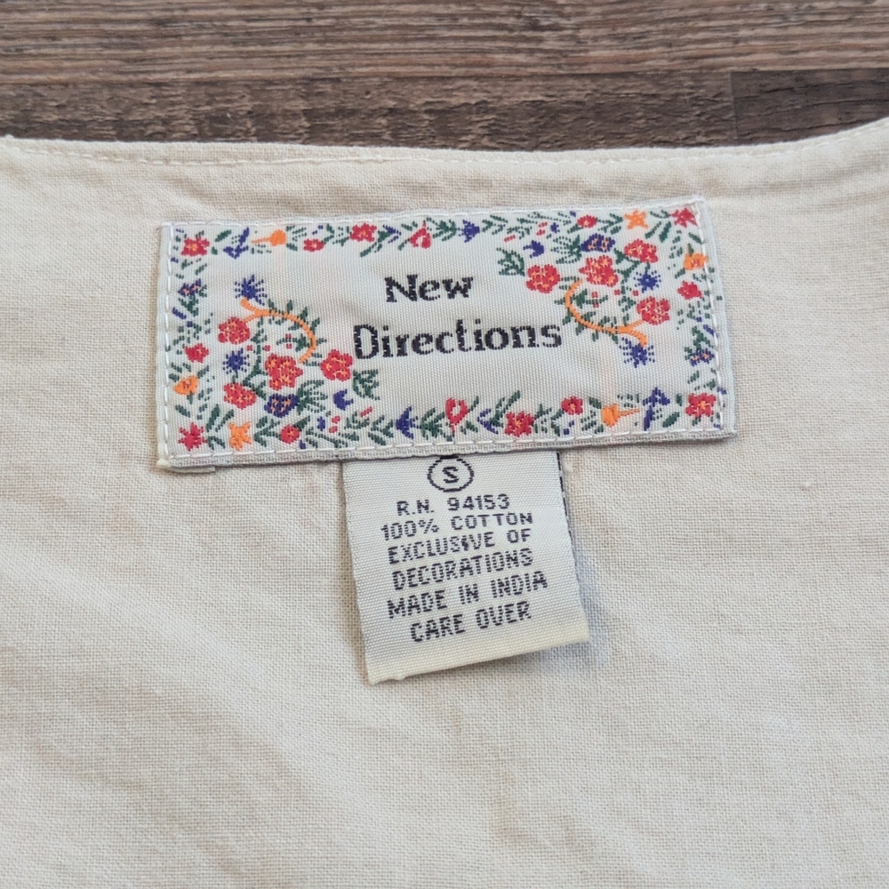 Vintage New Directions Patchwork Embroidered Flor… - image 8